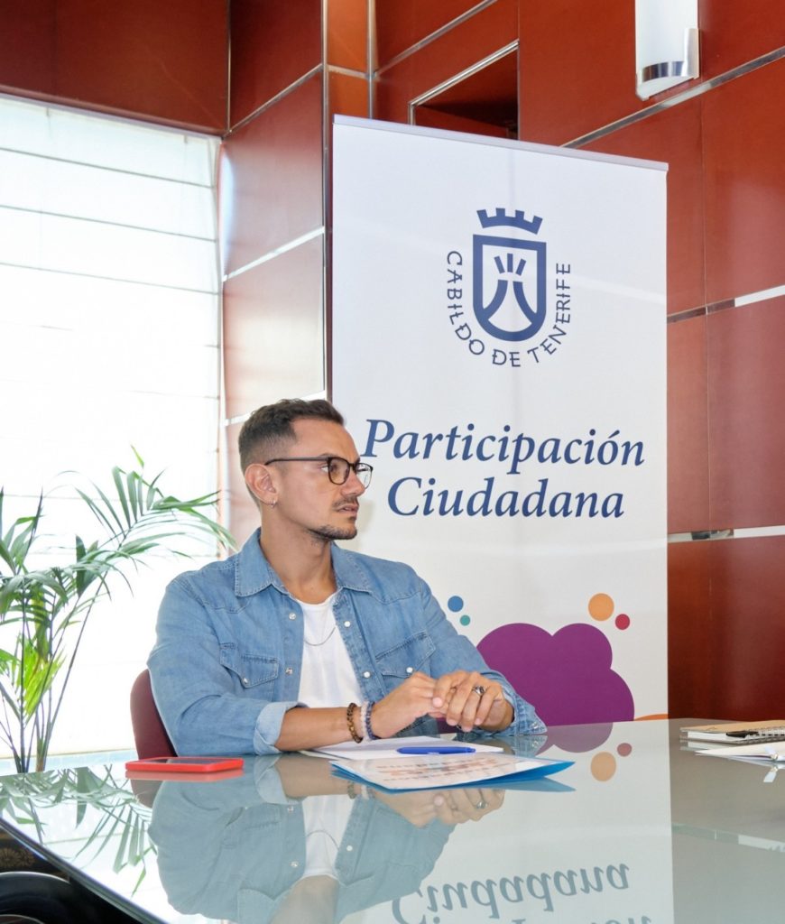 El consejero delegado de Participación Ciudadana y Diversidad del Cabildo de Tenerife, Nauzet Gugliotta